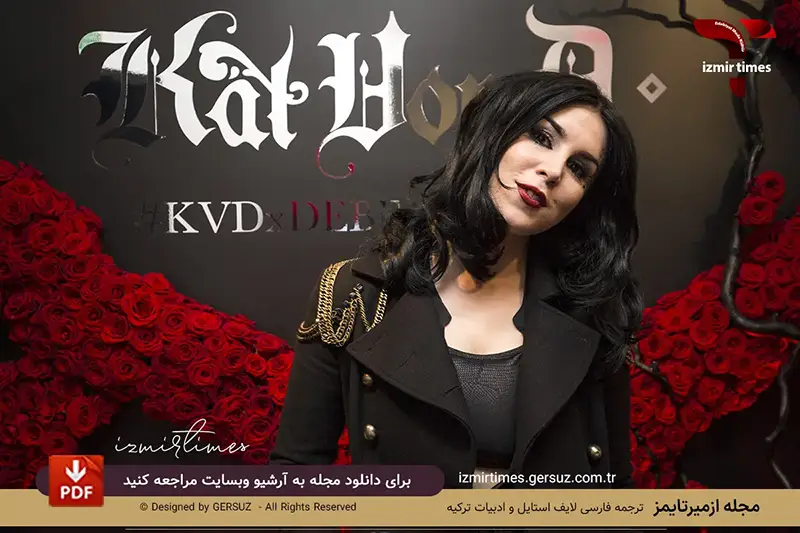 لوازم آرایش کت وون دی گل سرخ قرمز برند kvd